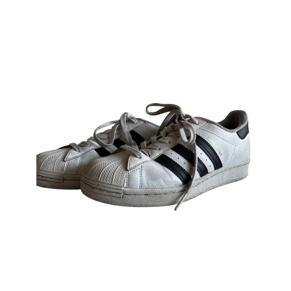 Adidas Superstar Shoes Women's 8.5 White Black Gold Originals Sneakers FV3284